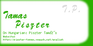 tamas piszter business card